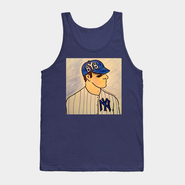 Robert Casey Illustration- Bleeding Yankee Blue Tank Top by Bleeding Yankee Blue